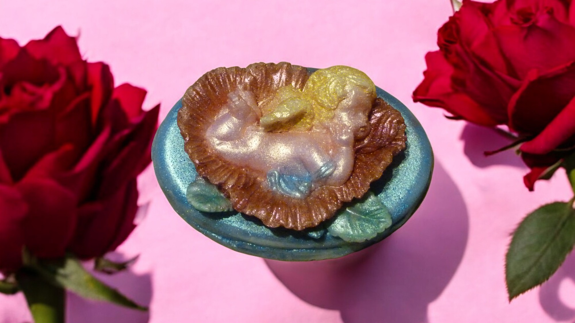 (image for) Engel op een Bloem Zeepje met Mica